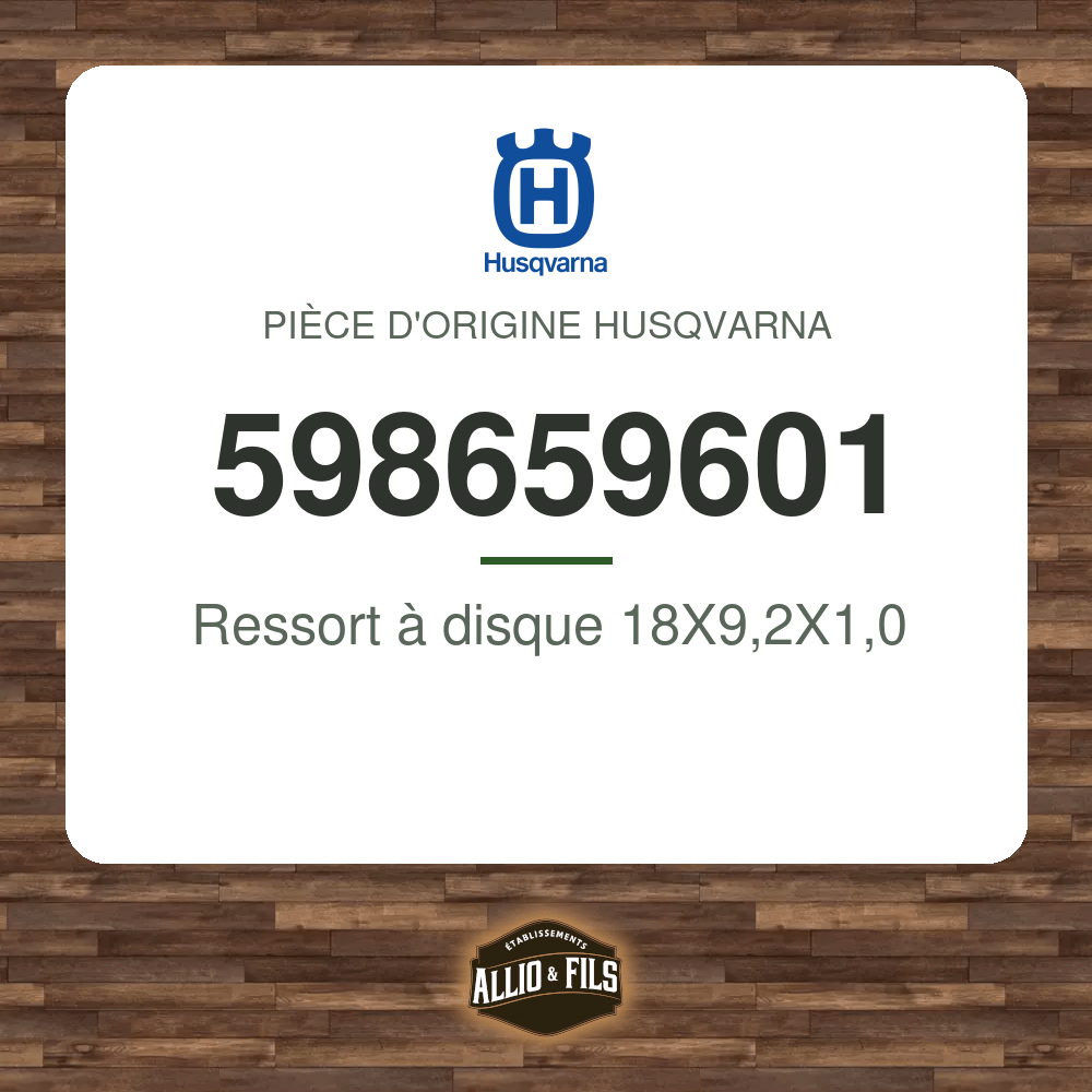 Ressort à disque 18X9,2X1,0 - Husqvarna 598659601