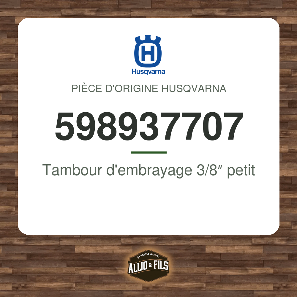 Tambour d'embrayage 3/8″ petit - Husqvarna 598937707