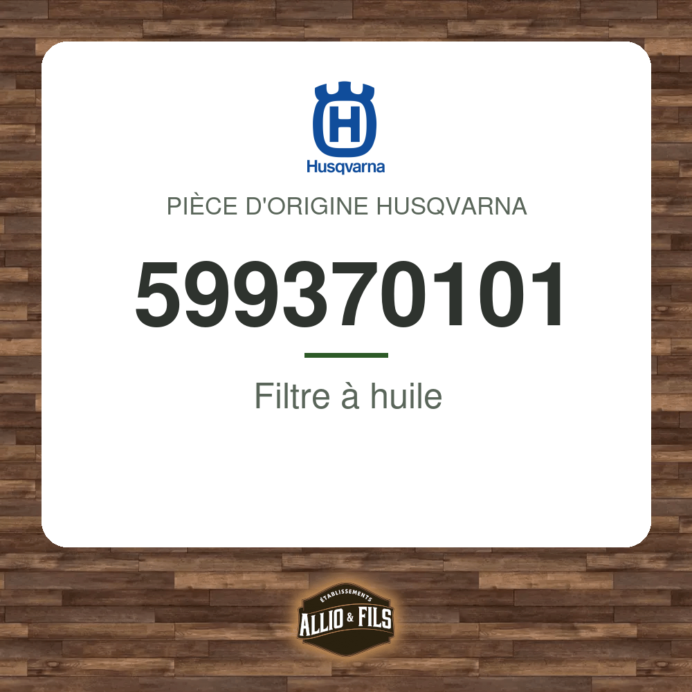 Filtre à huile - Husqvarna 599370101
