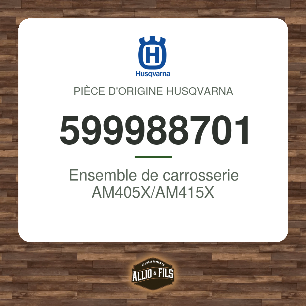 Ensemble de carrosserie AM405X/AM415X - Husqvarna 599988701