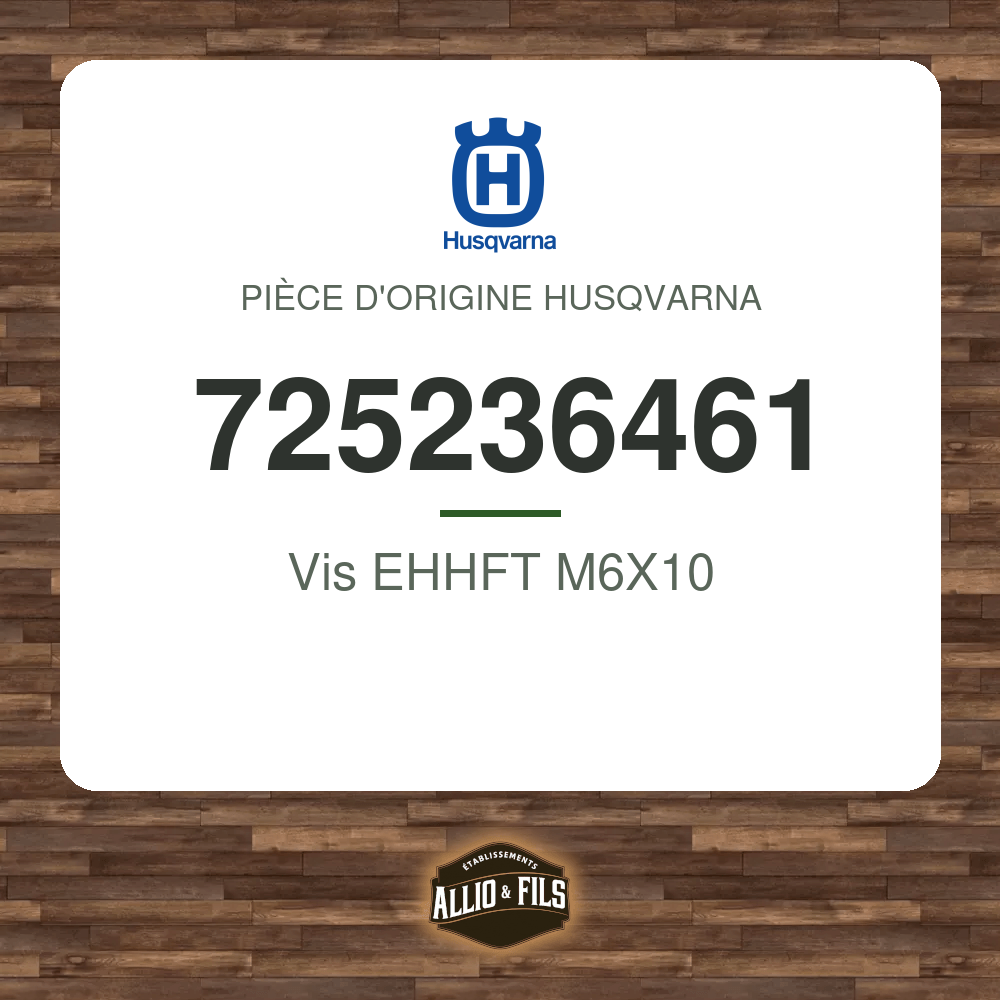 Vis EHHFT M6X10 - Husqvarna 725236461
