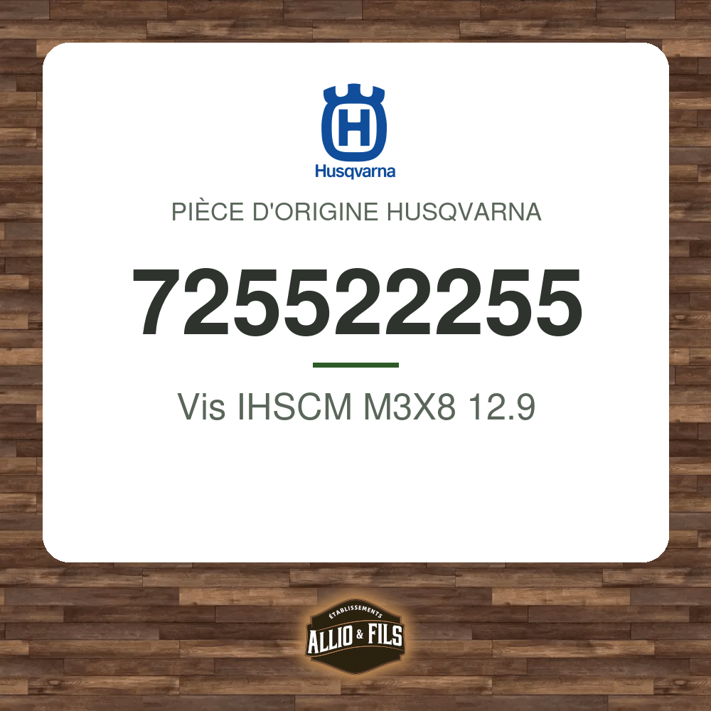 Vis IHSCM M3X8 12.9 - Husqvarna 725522255