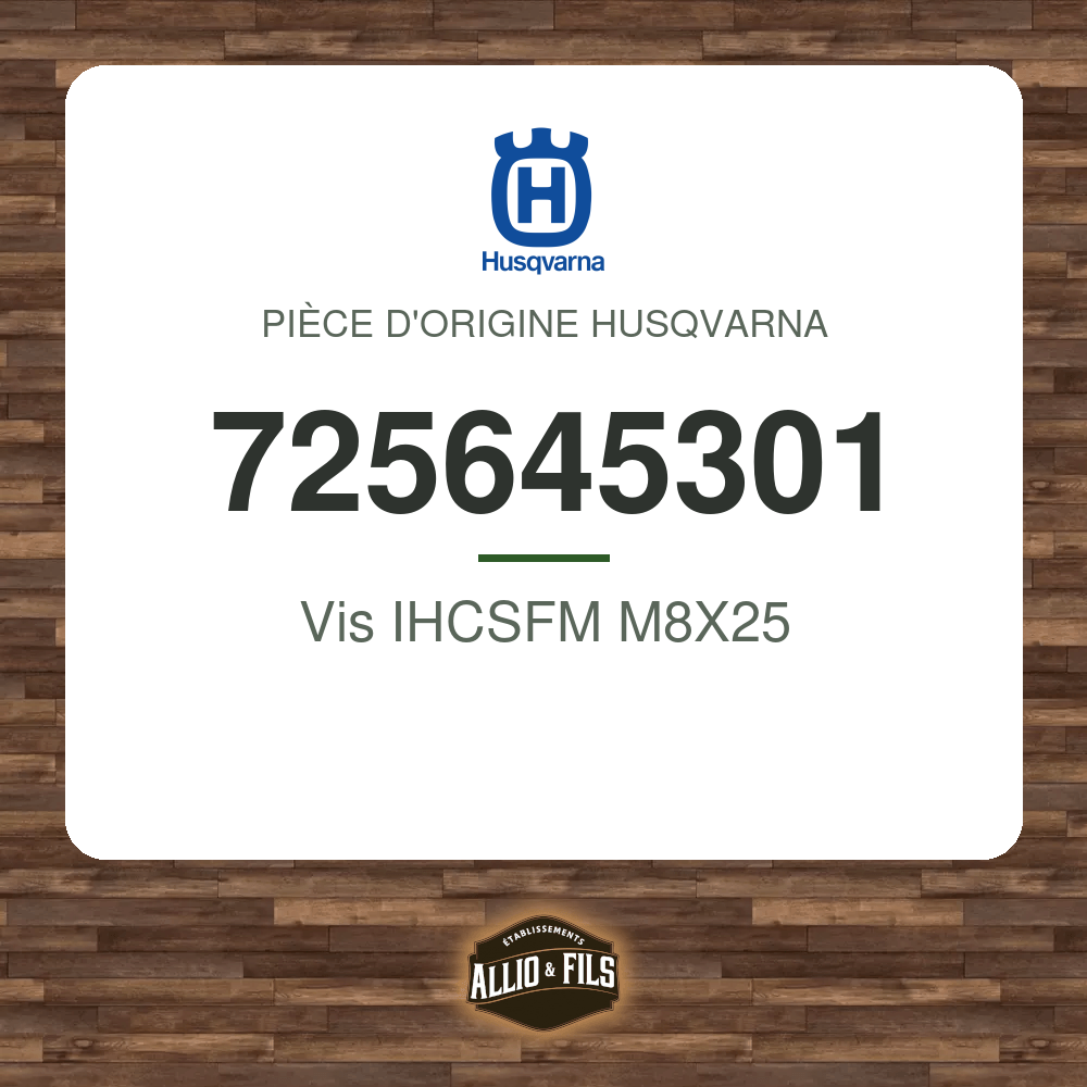 Vis IHCSFM M8X25 - Husqvarna 725645301