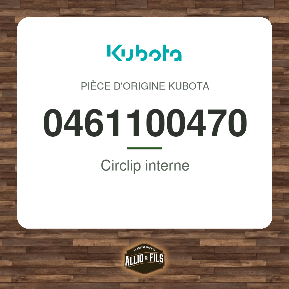 Circlip interne - Kubota 0461100470