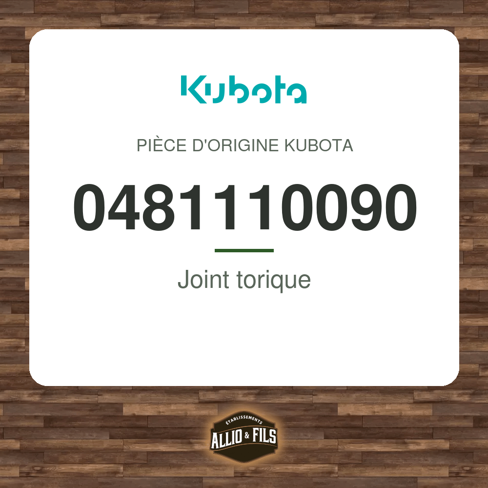 Joint torique - Kubota 0481110090