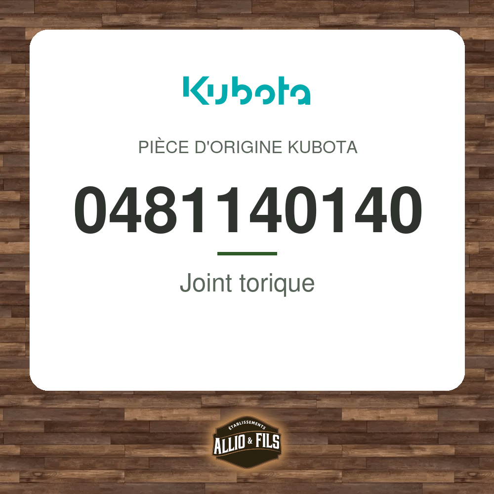 Joint torique - Kubota 0481140140