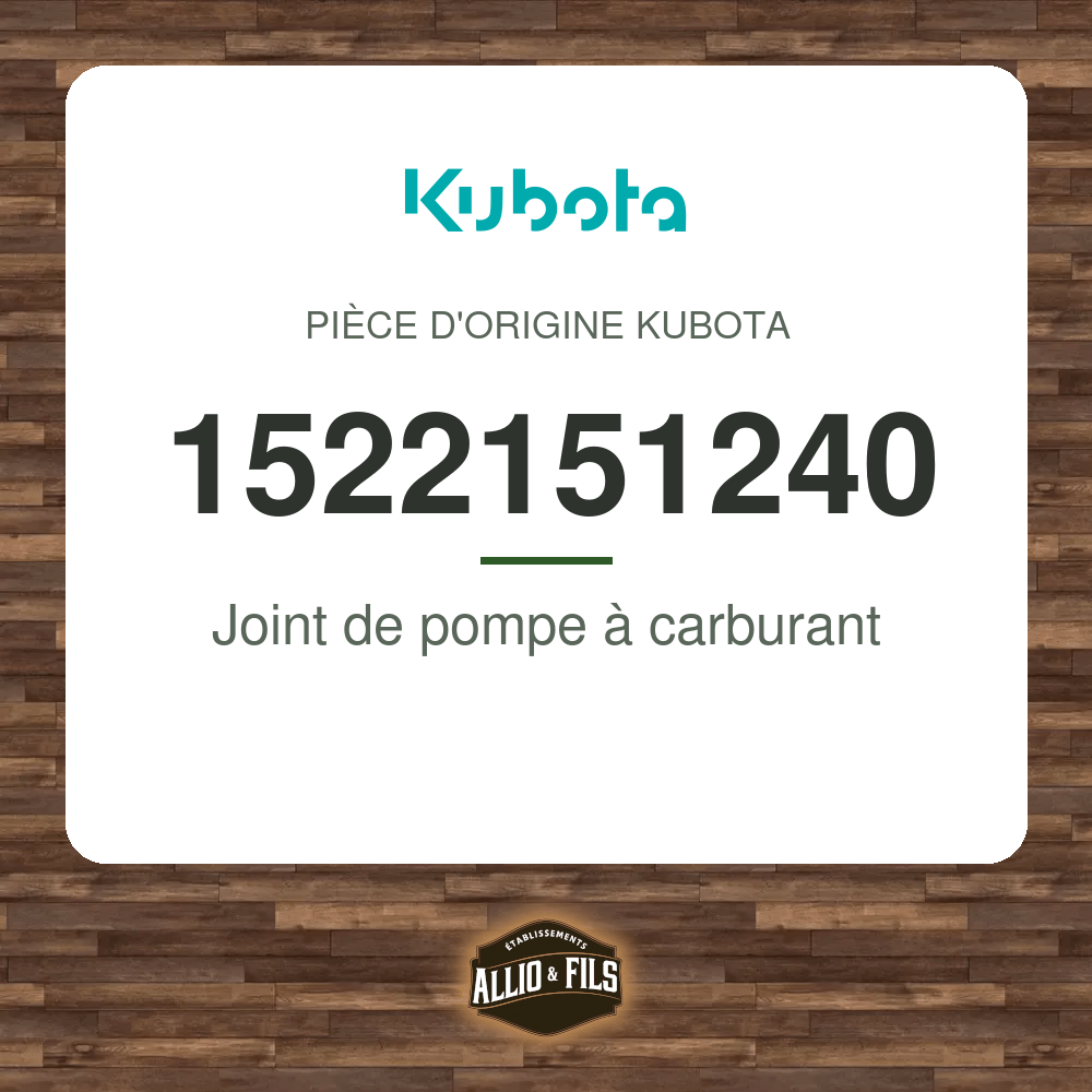 Joint de pompe à carburant - Kubota 1522151240