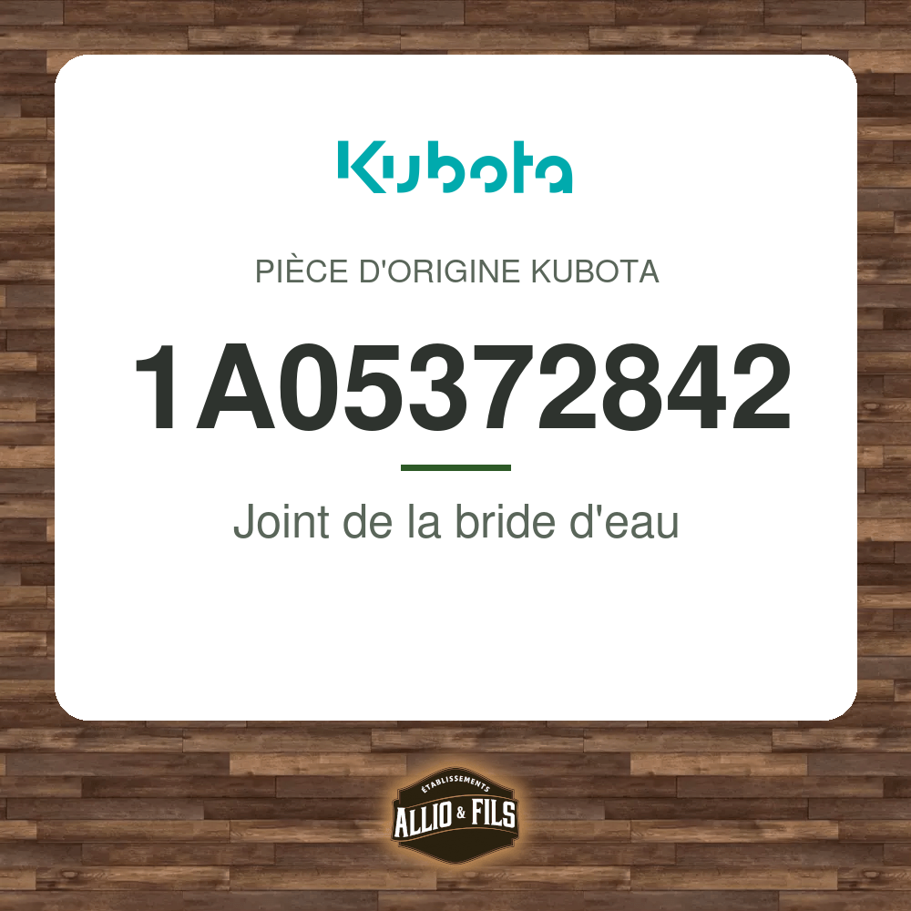 Joint de la bride d'eau - Kubota 1A05372842