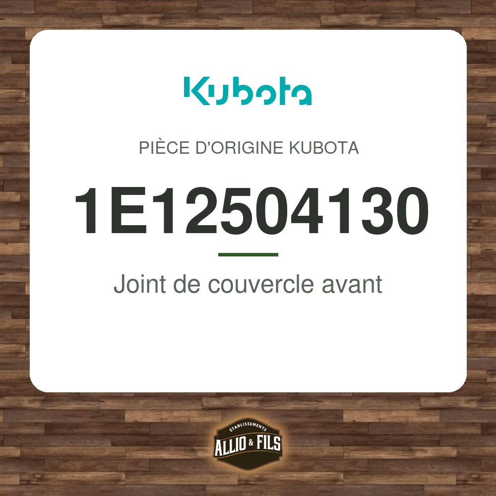 Joint de couvercle avant - Kubota 1E12504130