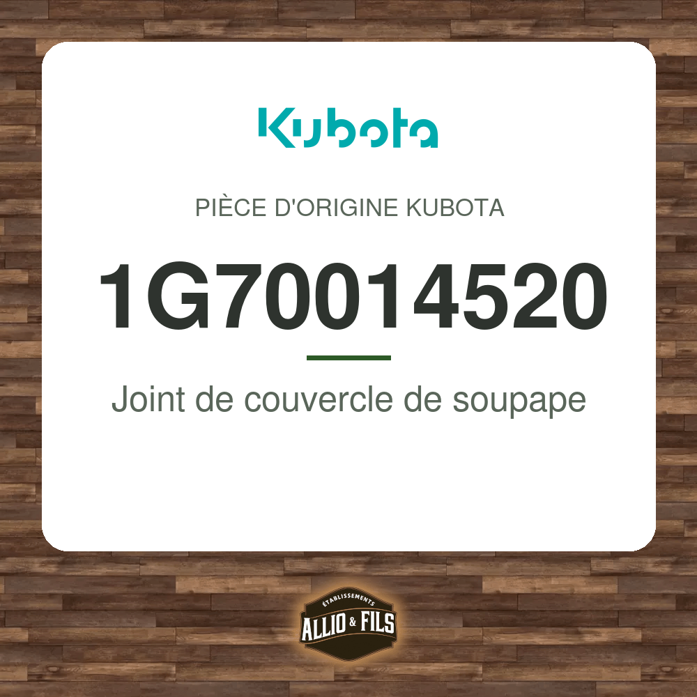 Joint de couvercle de soupape - Kubota 1G70014520