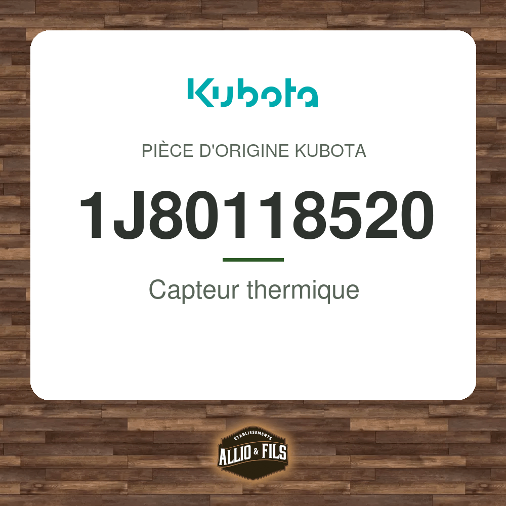 Capteur thermique - Kubota 1J80118520
