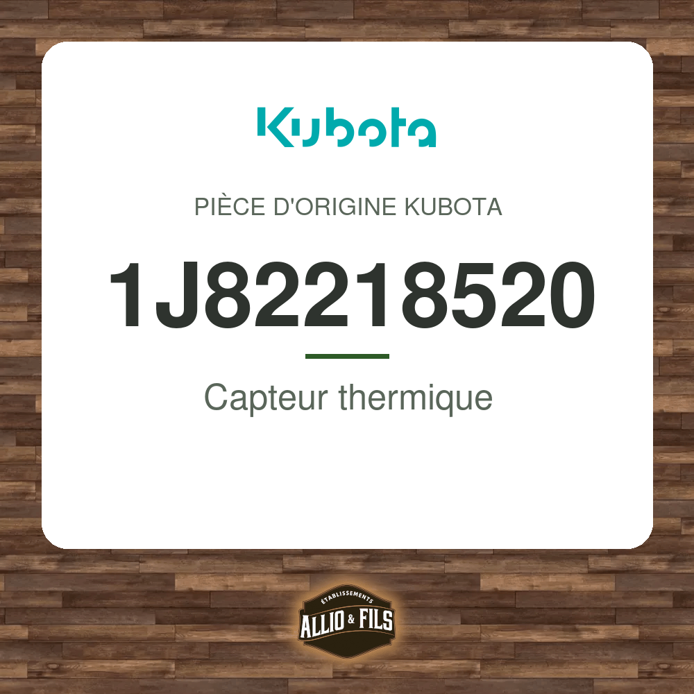 Capteur thermique - Kubota 1J82218520