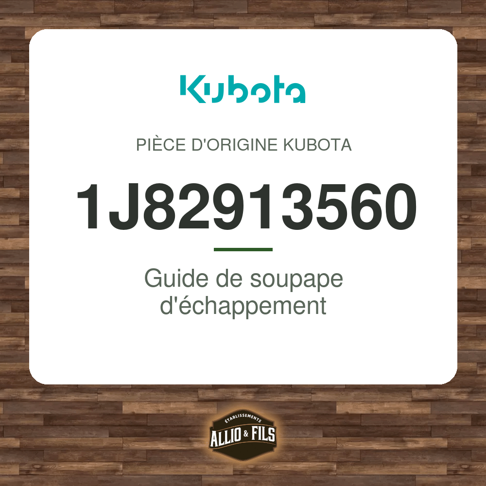 Guide de soupape d'échappement - Kubota 1J82913560