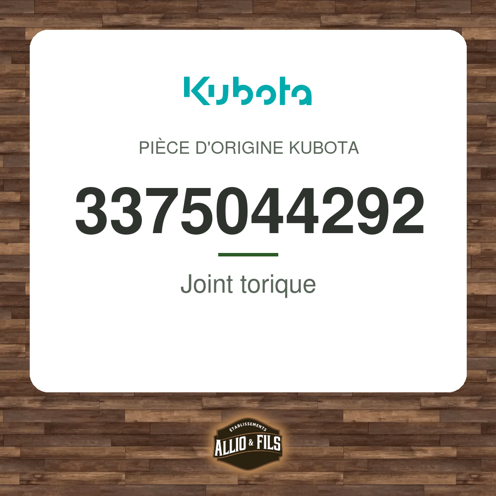 Joint torique - Kubota 3375044292