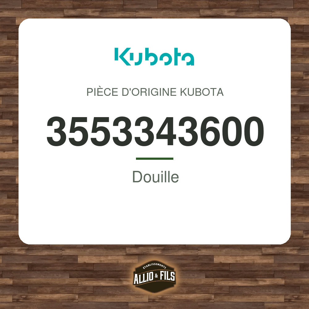 Douille - Kubota 3553343600