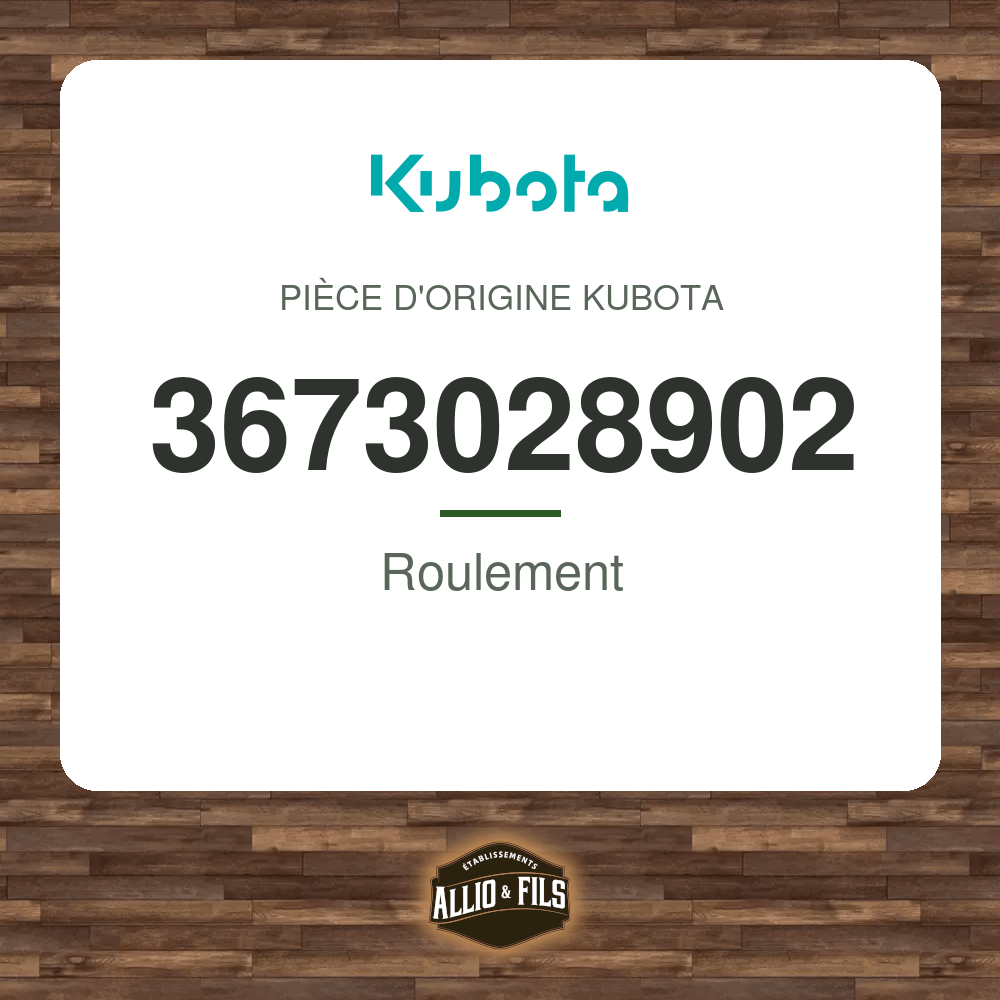 Roulement - Kubota 3673028902