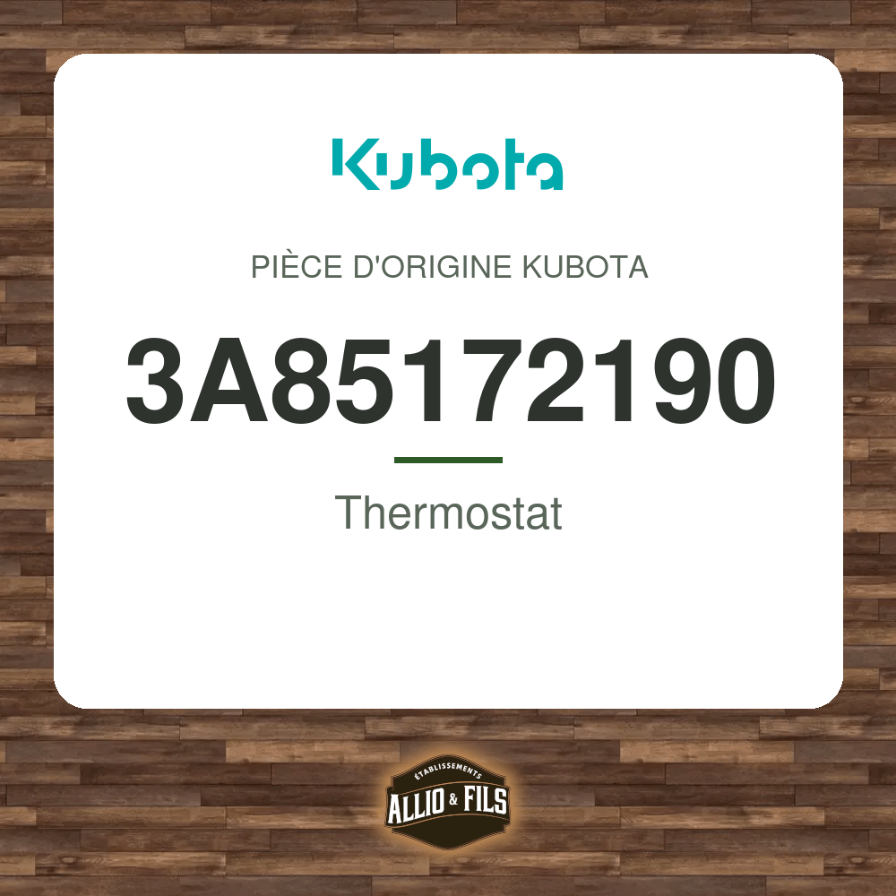 Thermostat - Kubota 3A85172190