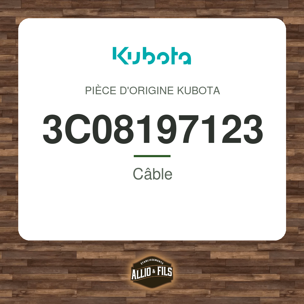 Câble - Kubota 3C08197123
