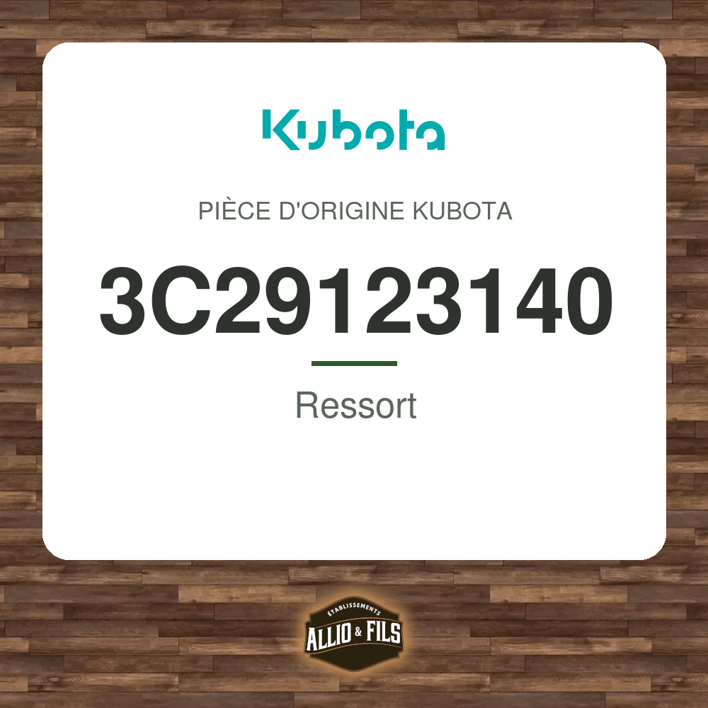 Ressort - Kubota 3C29123140