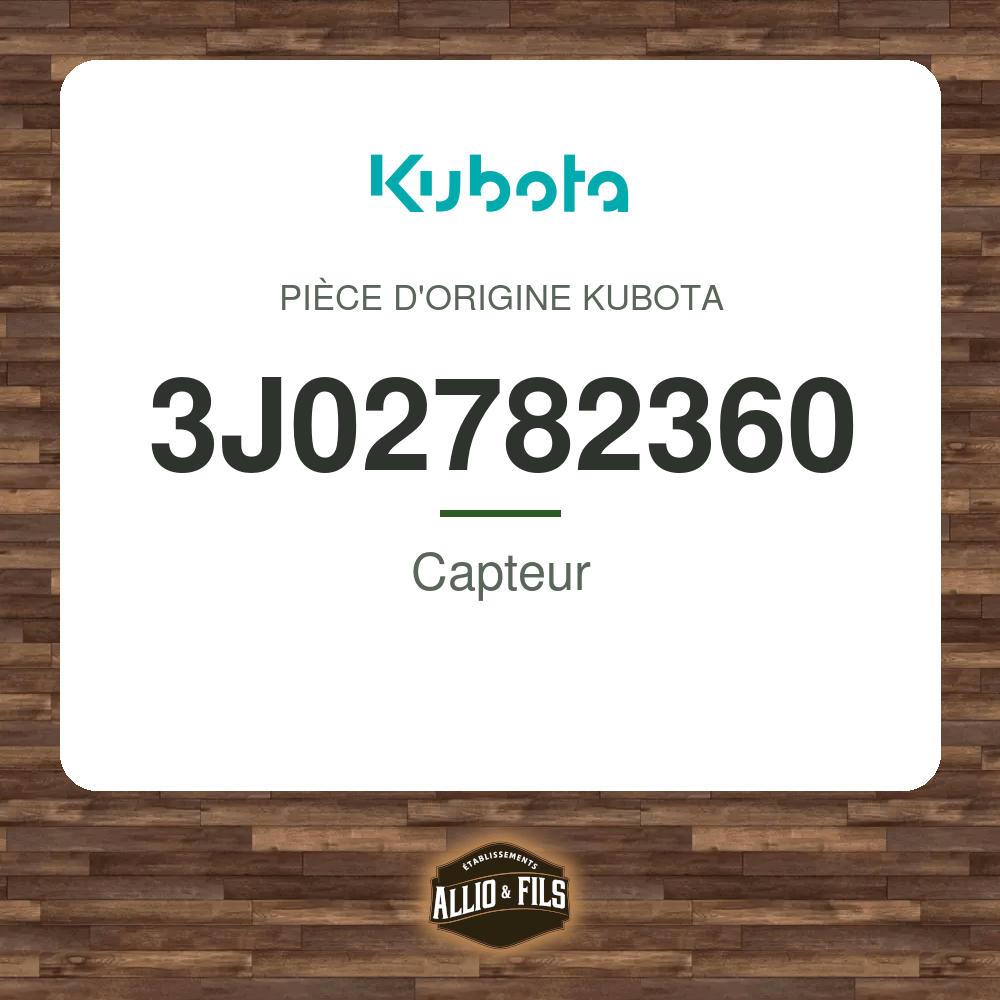 Capteur - Kubota 3J02782360