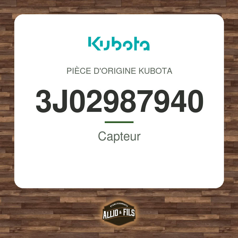 Capteur - Kubota 3J02987940