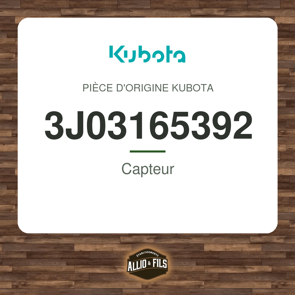Capteur - Kubota 3J03165392