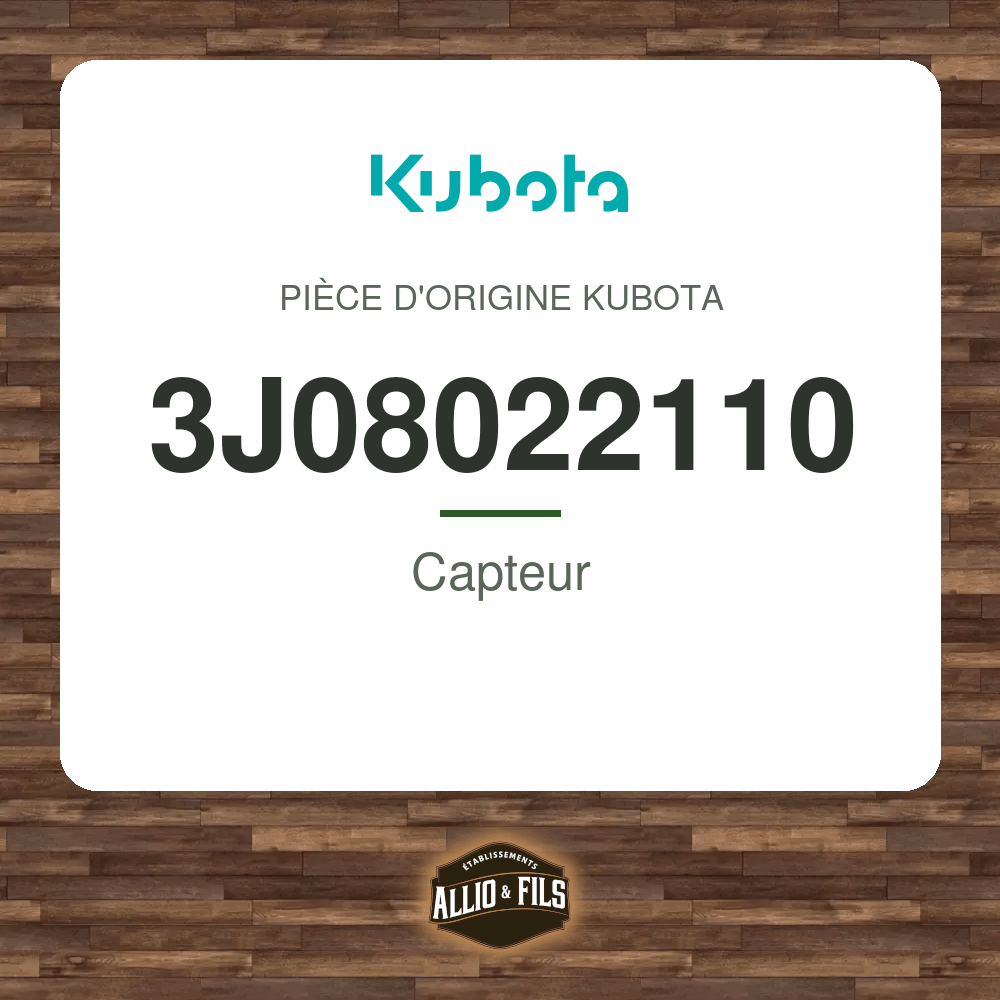 Capteur - Kubota 3J08022110