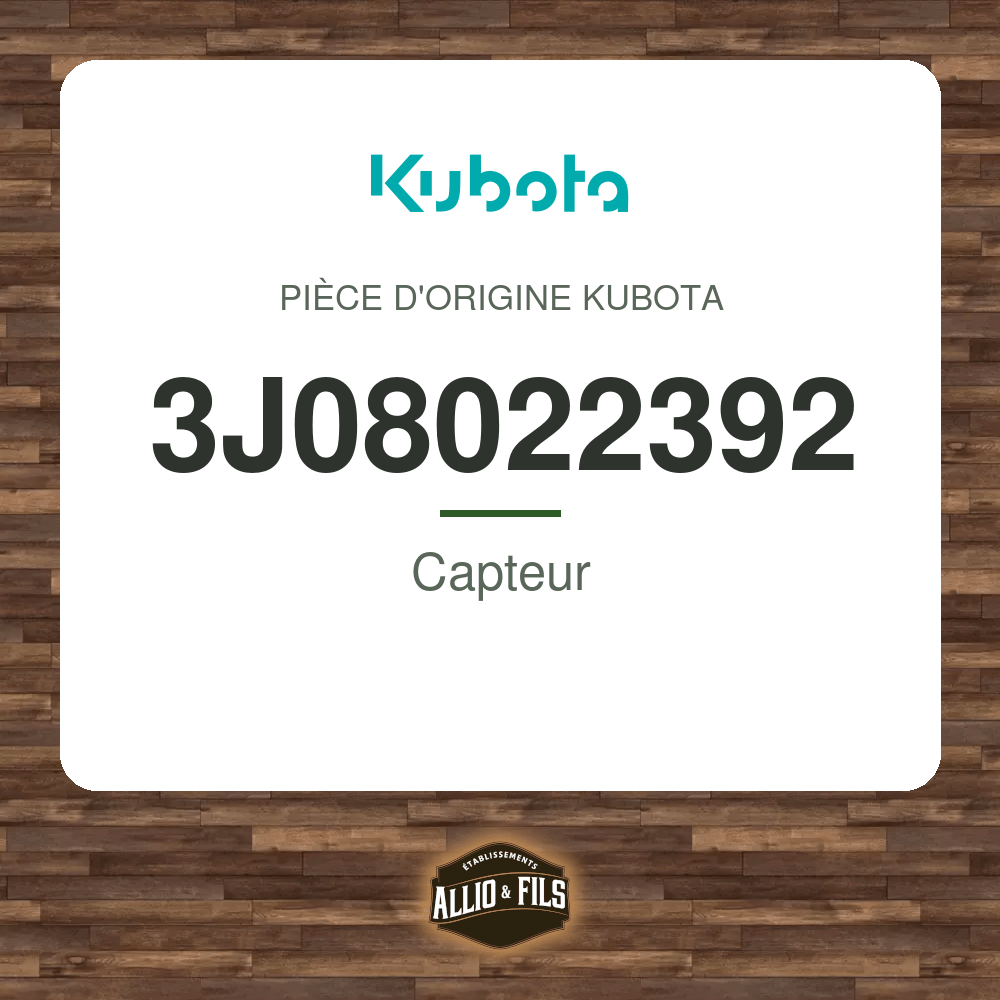 Capteur - Kubota 3J08022392
