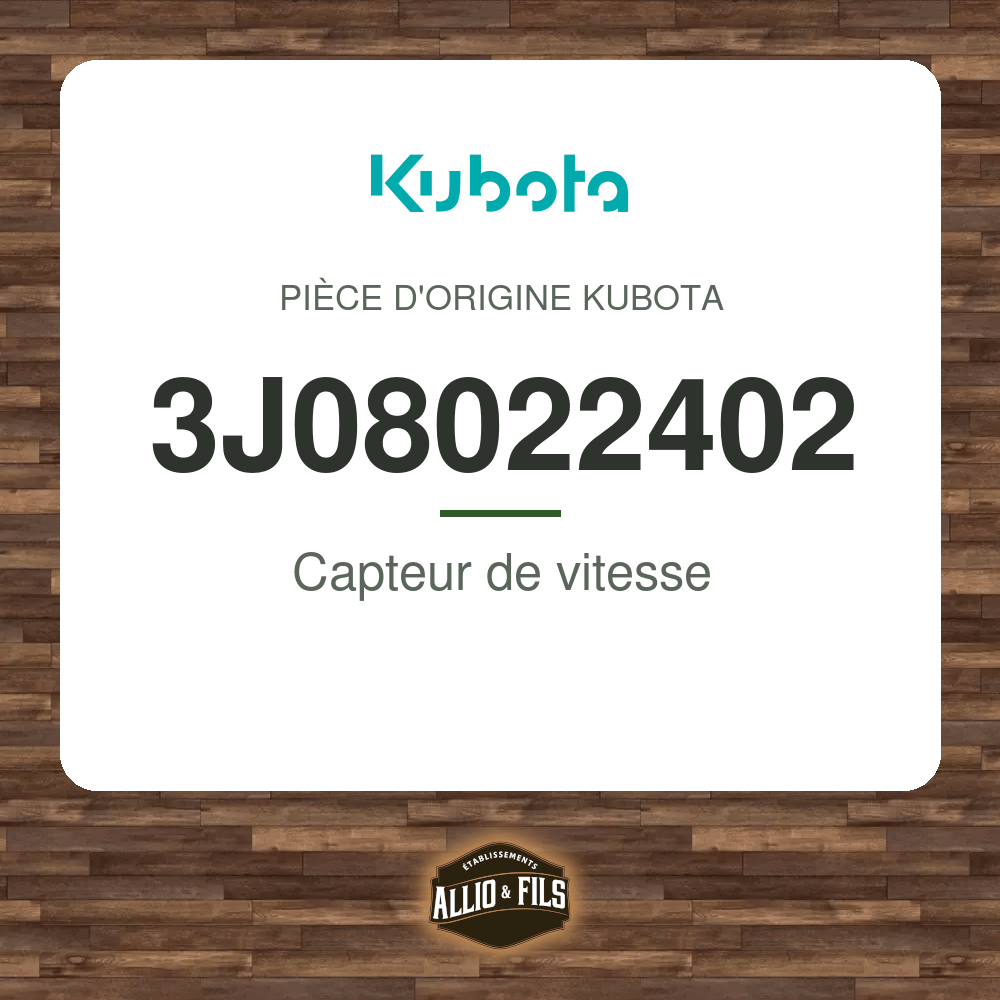 Capteur de vitesse - Kubota 3J08022402