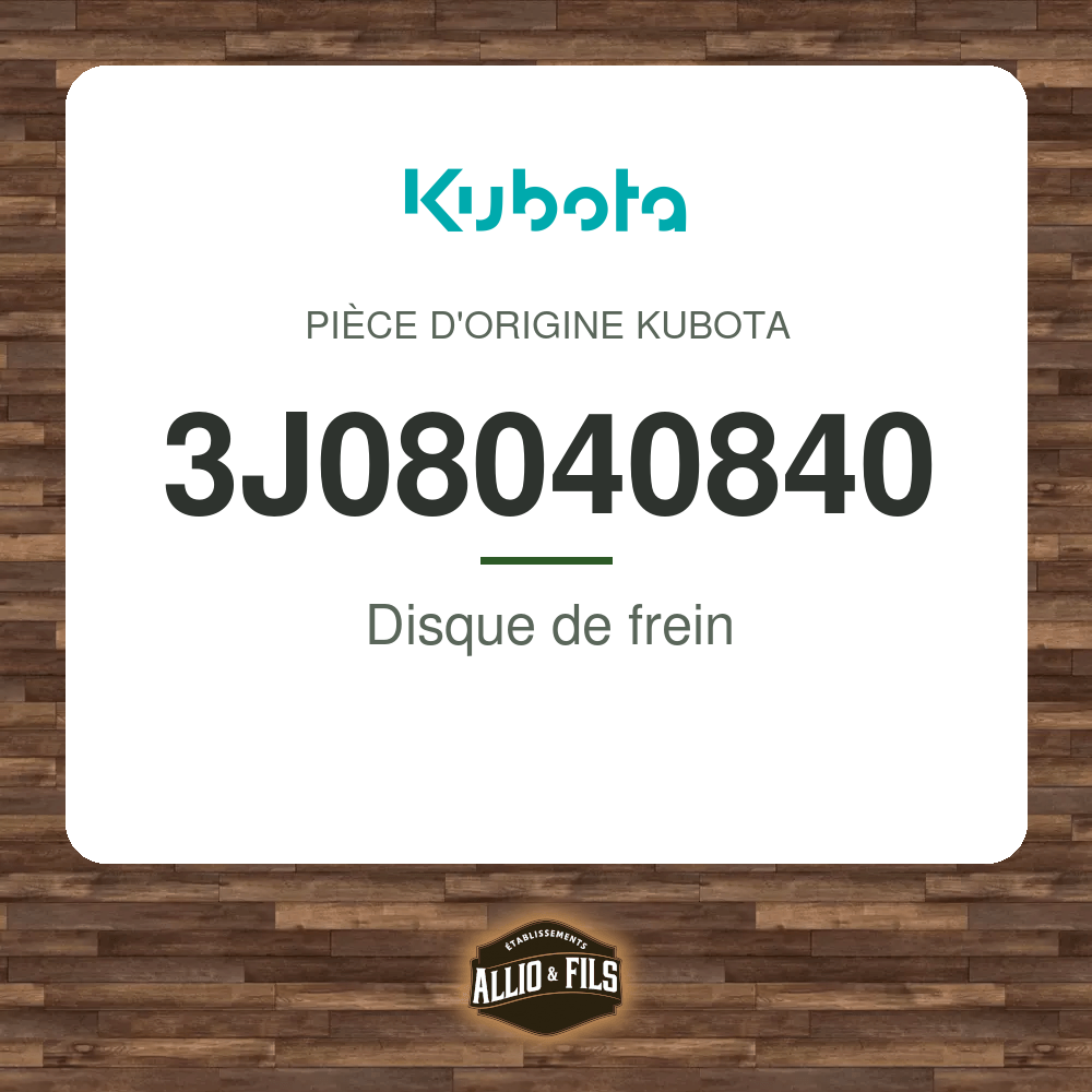 Disque de frein - Kubota 3J08040840