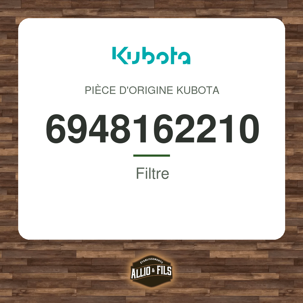 Filtre - Kubota 6948162210