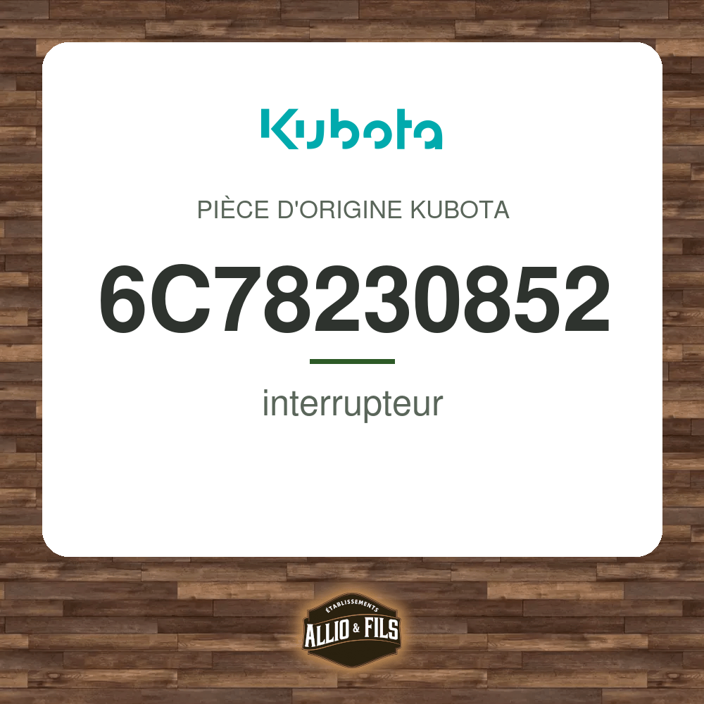 interrupteur - Kubota 6C78230852