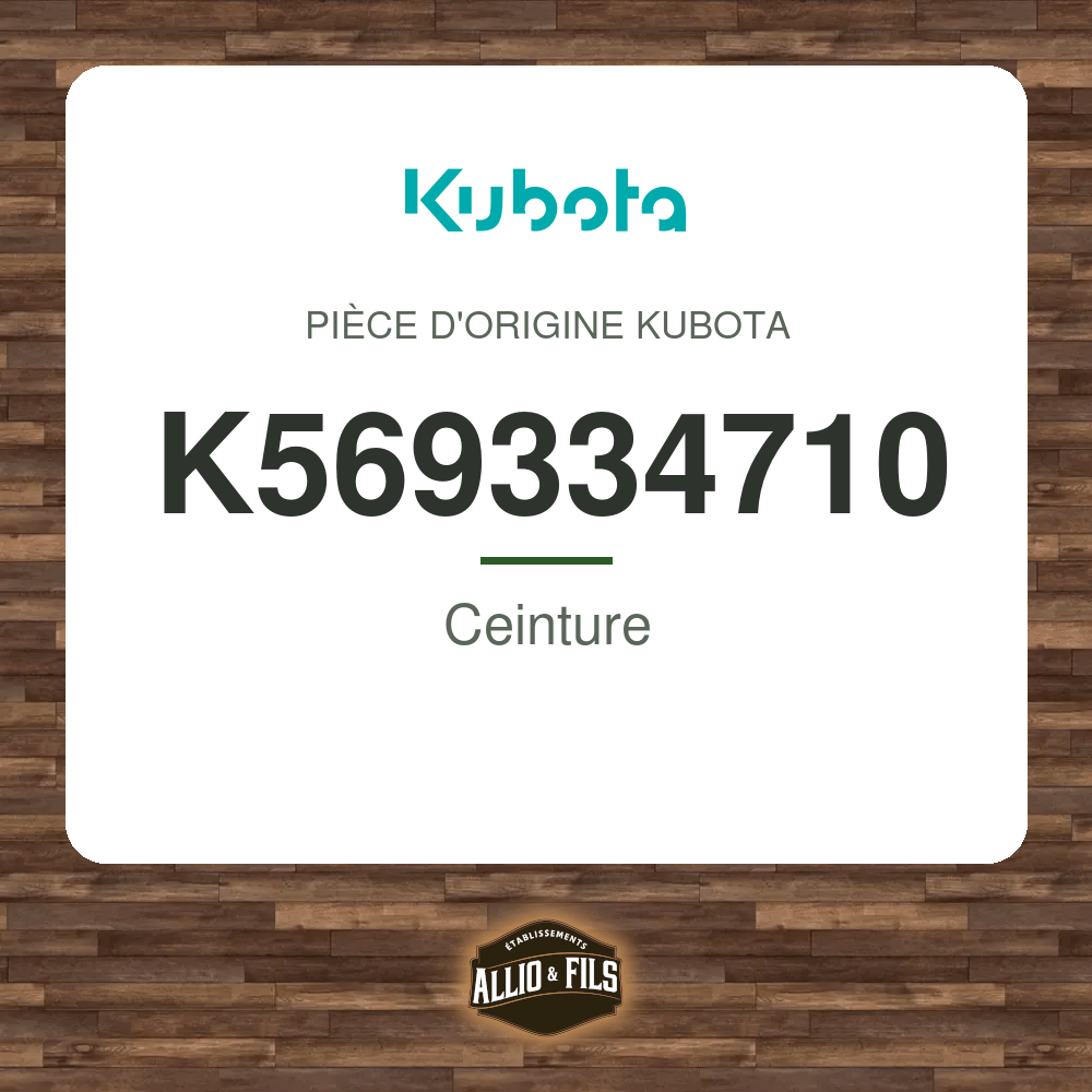 Ceinture - Kubota K569334710