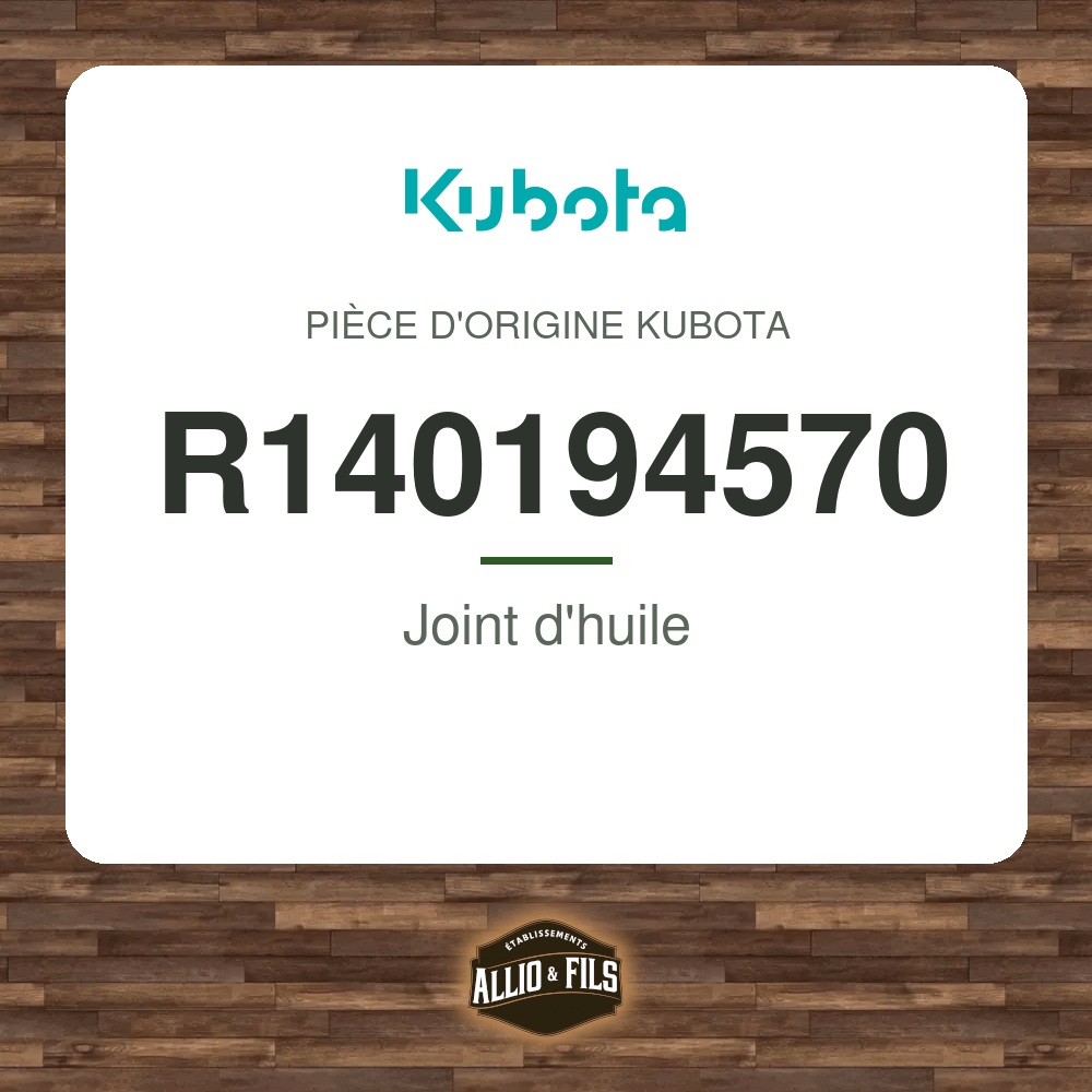 Joint d'huile - Kubota R140194570