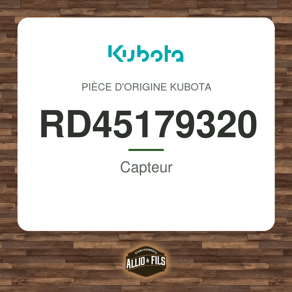 Capteur - Kubota RD45179320