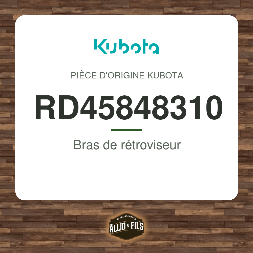 Bras de rétroviseur - Kubota RD45848310
