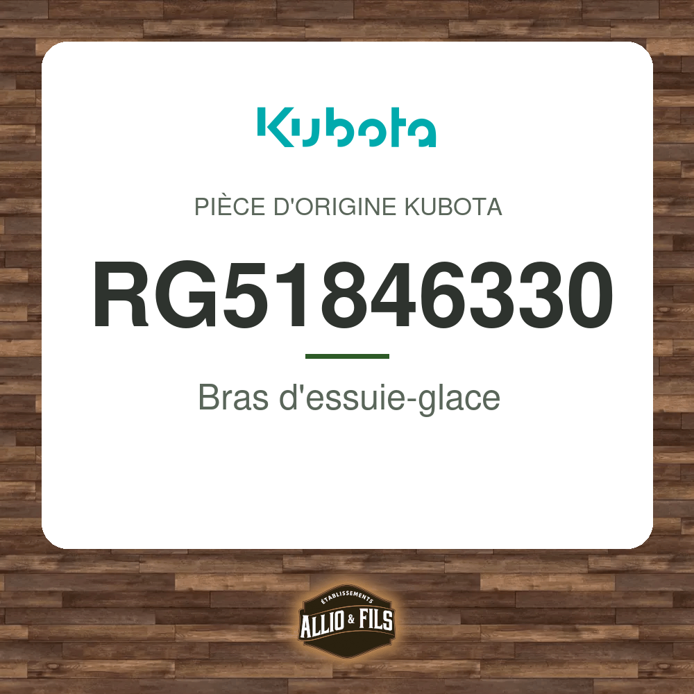 Bras d'essuie-glace - Kubota RG51846330