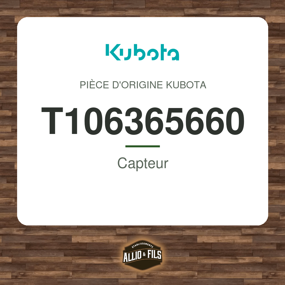 Capteur - Kubota T106365660