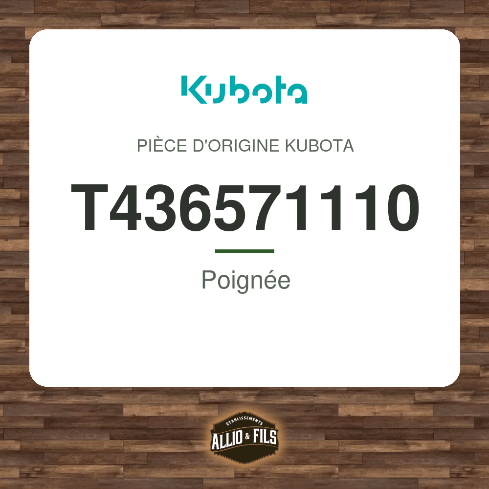 Poignée - Kubota T436571110
