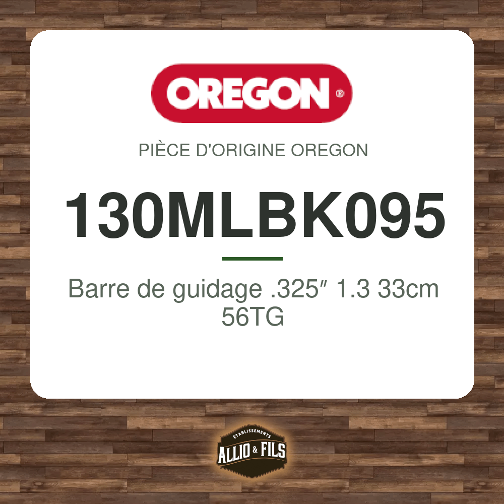 Barre de guidage .325″ 1.3 33cm 56TG - Oregon 130MLBK095