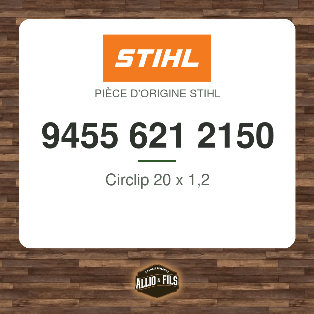 Circlip 20 x 1,2 - Stihl 9455 621 2150
