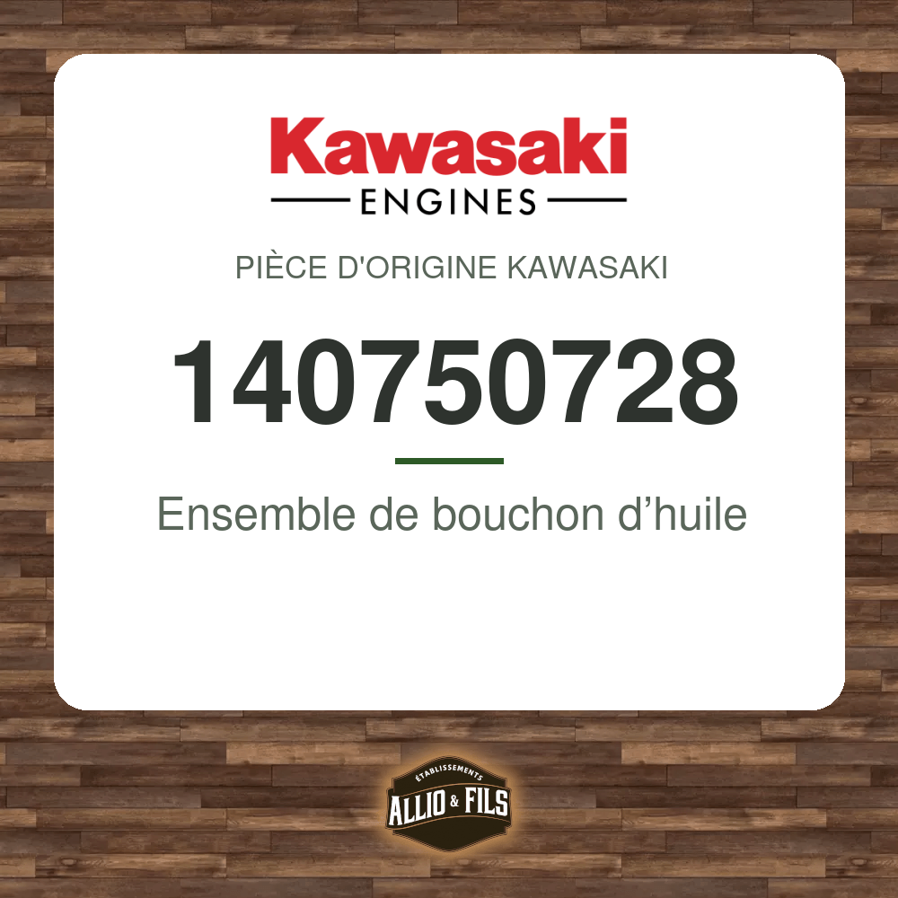 Ensemble de bouchon d’huile - Kawasaki 140750728