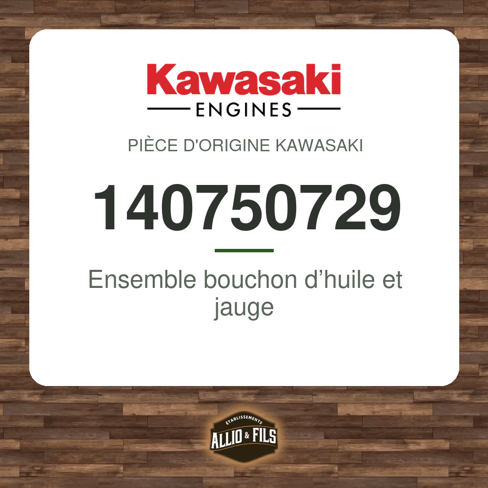 Ensemble bouchon d’huile et jauge - Kawasaki 140750729
