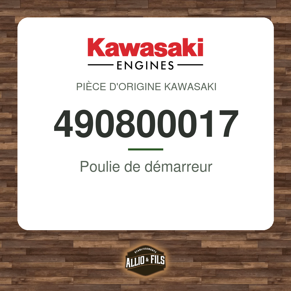 Poulie de démarreur - Kawasaki 490800017