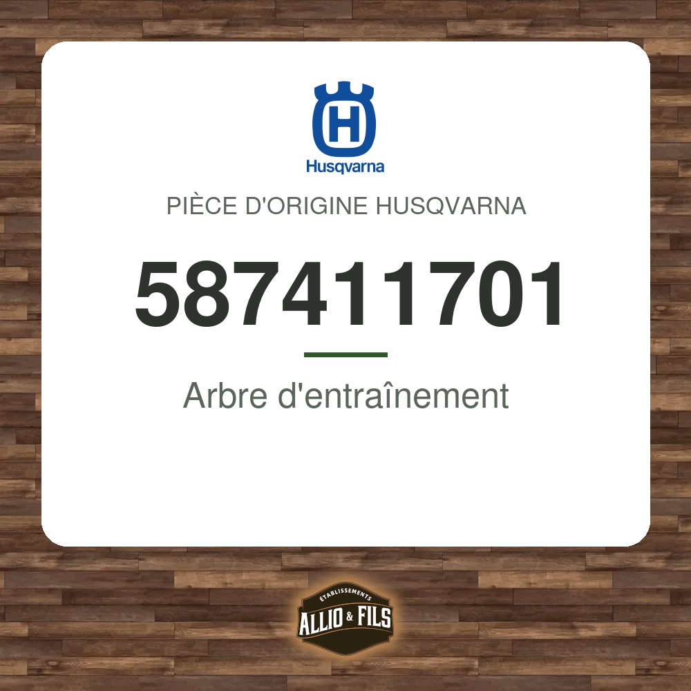 Arbre d'entraînement - Husqvarna 587411701