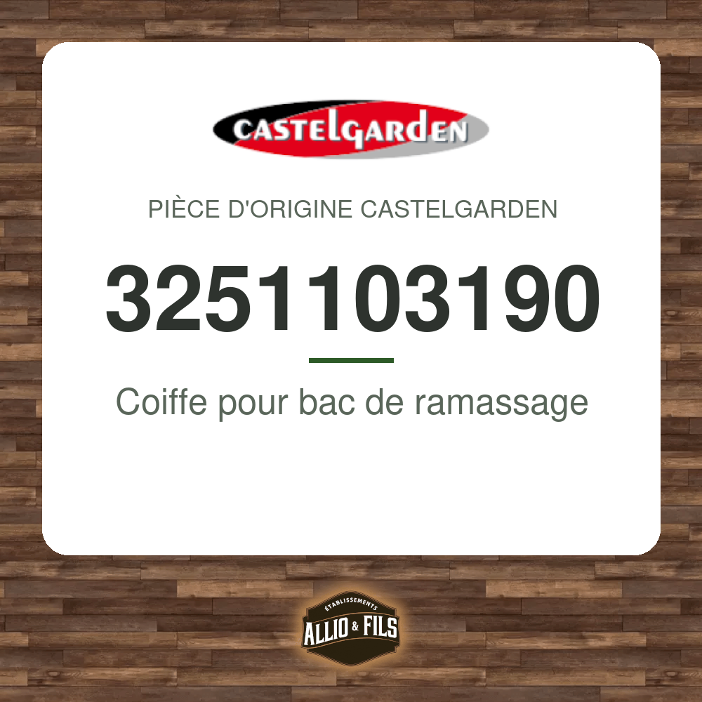 Coiffe pour bac de ramassage - Castelgarden 3251103190