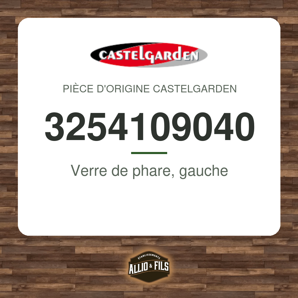 Verre de phare, gauche - Castelgarden 3254109040