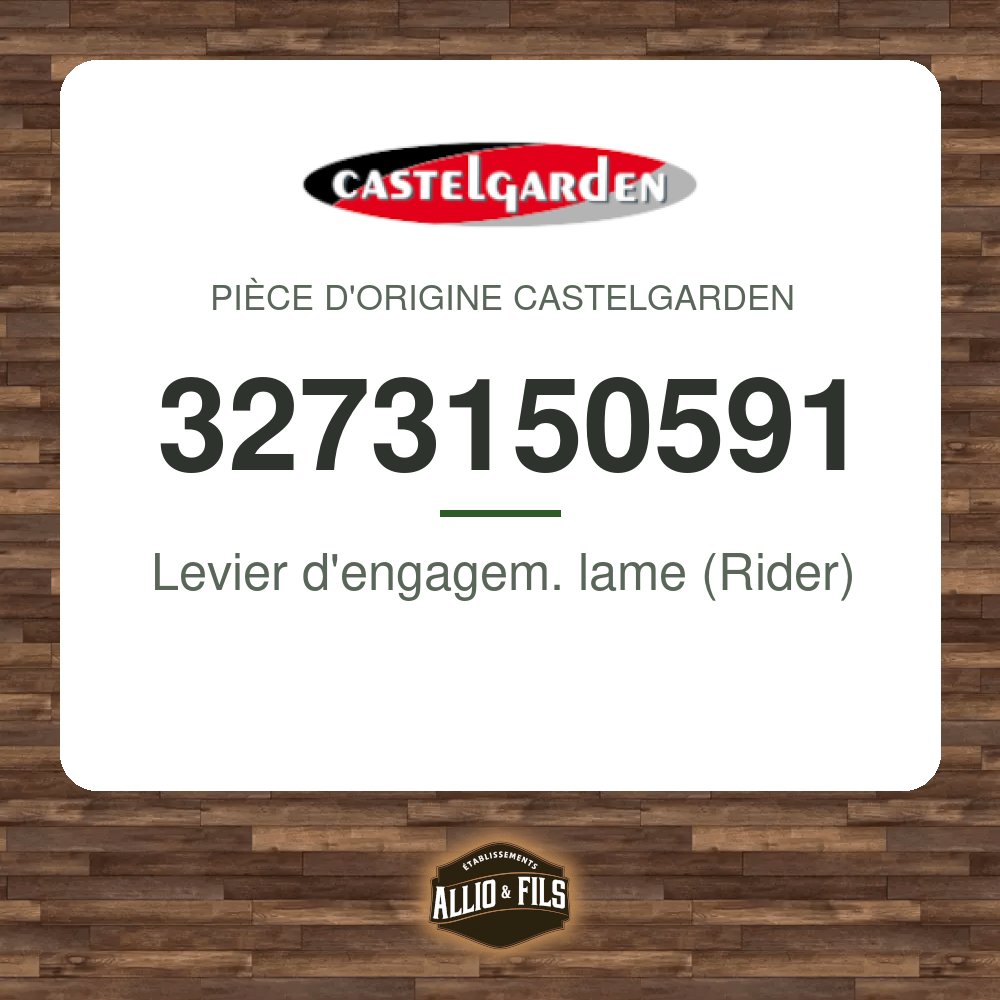 Levier d'engagem. lame (Rider) - Castelgarden 3273150591