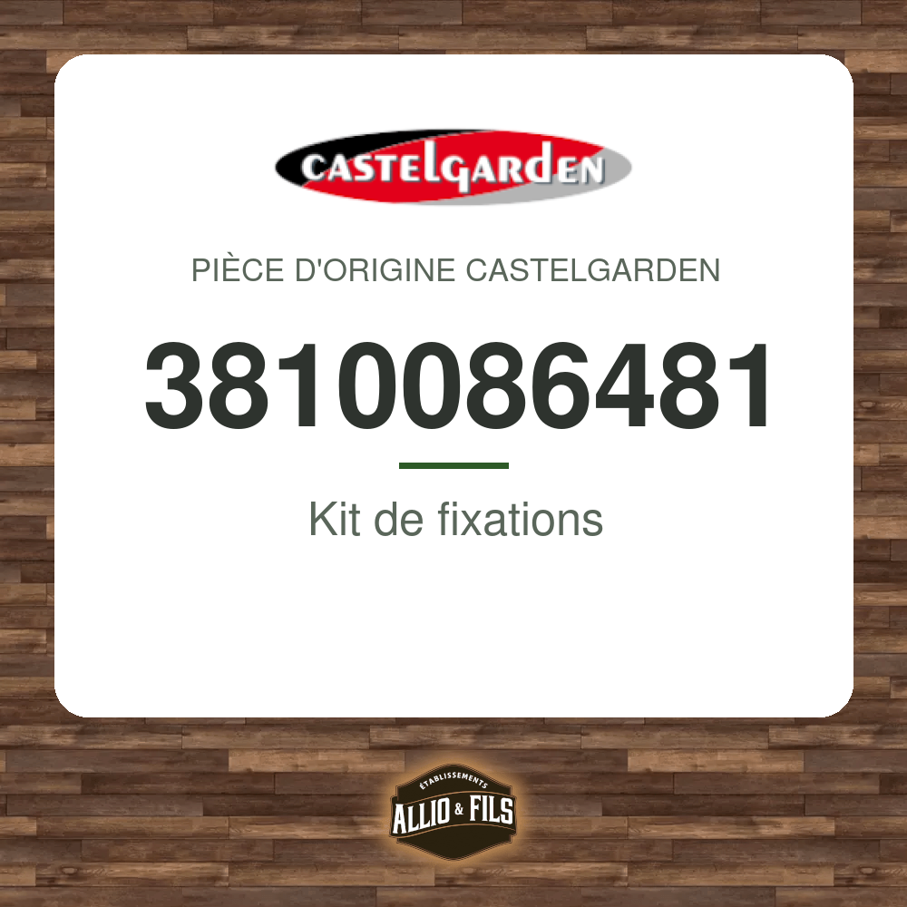 Kit de fixations - Castelgarden 3810086481