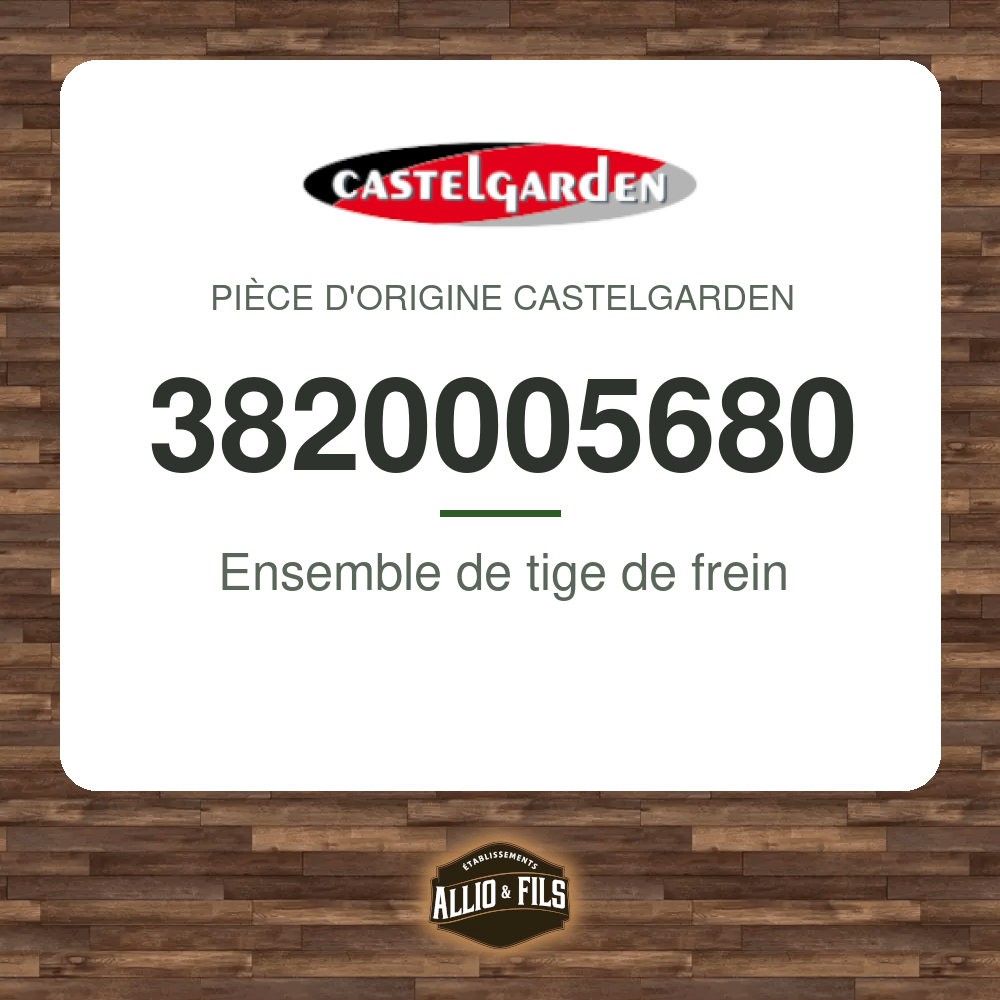 Ensemble de tige de frein - Castelgarden 3820005680